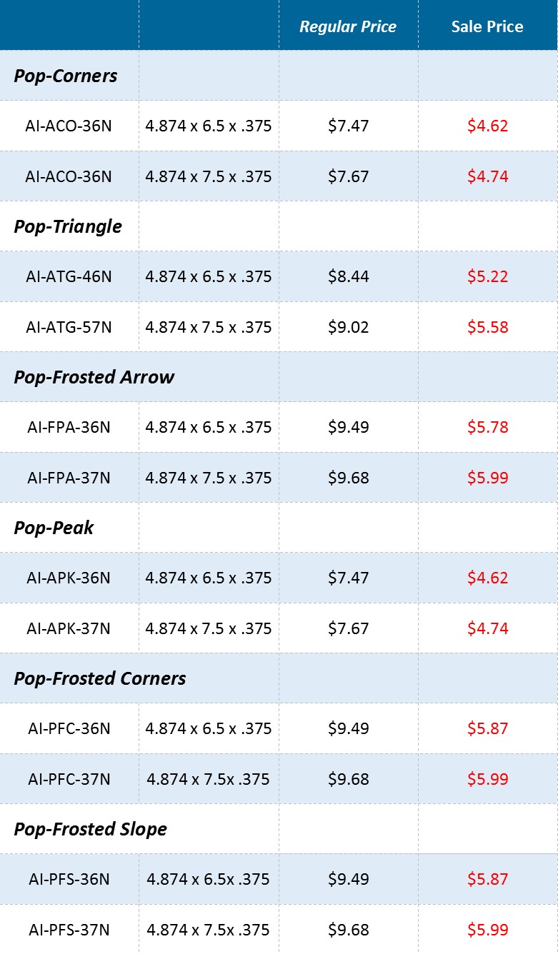 Pop-In Acrylic Awards