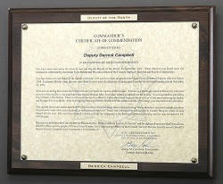 Certificate Plaques-Pressed Walnut Wood Finish