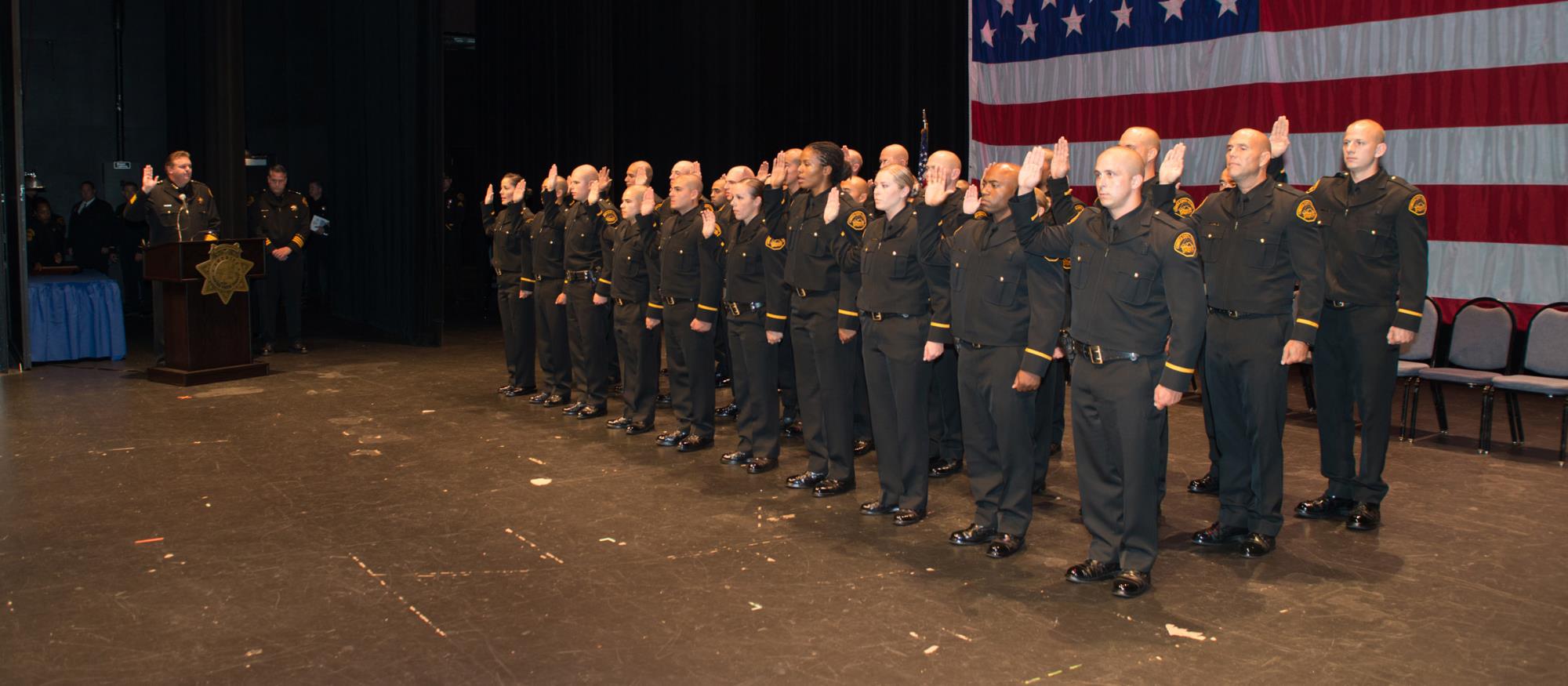 Photo of Officers Reciting Oath