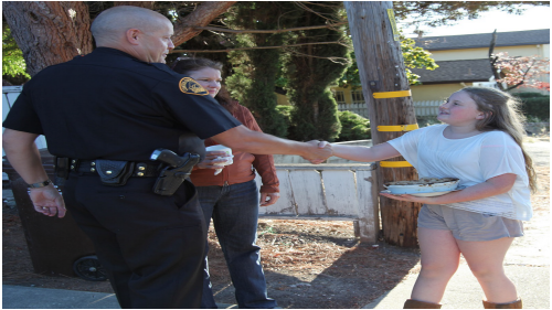 Photo of Officer interacting with Civilians