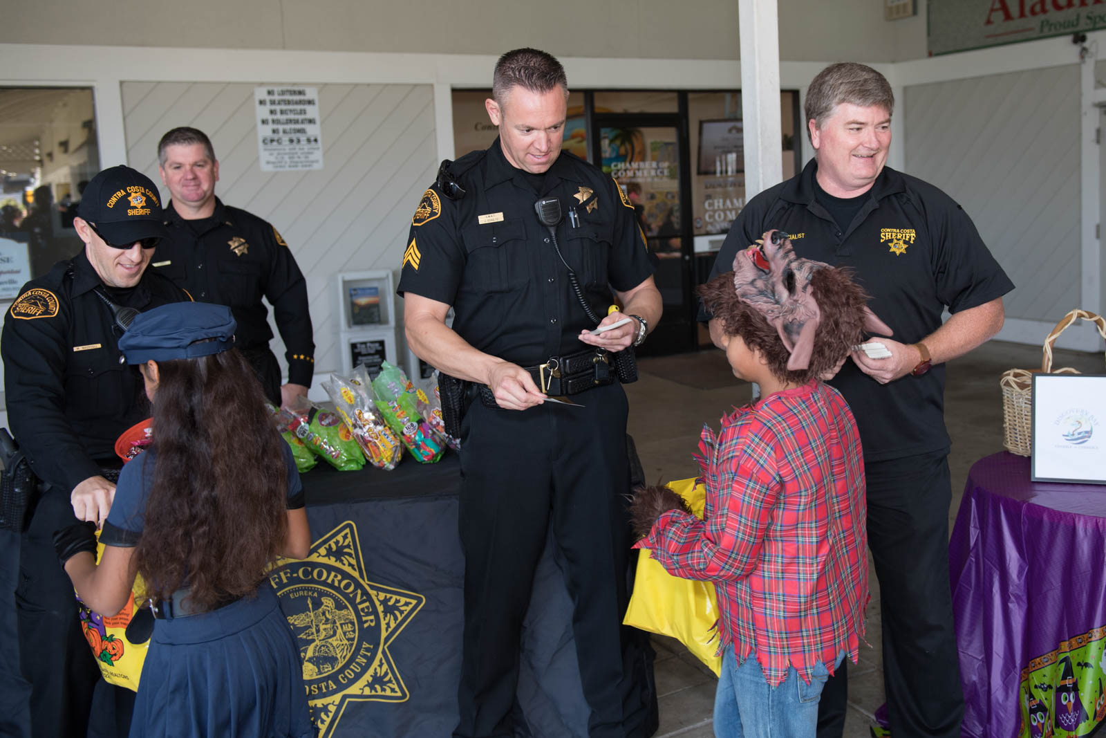 Photo of Officers interacting with Civilians