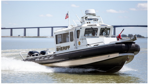 Photo of a moving Marine Patrol Boat