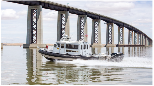 Photo of a moving Marine Patrol Boat