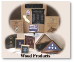 Photo of Wood Products: Plaque, flag, and medal holders